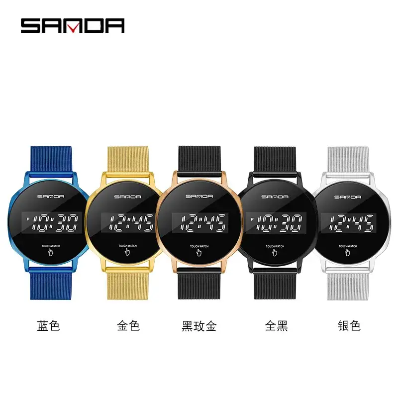 Sanda Smart Touch Watch Blue Digital Display - Image 8