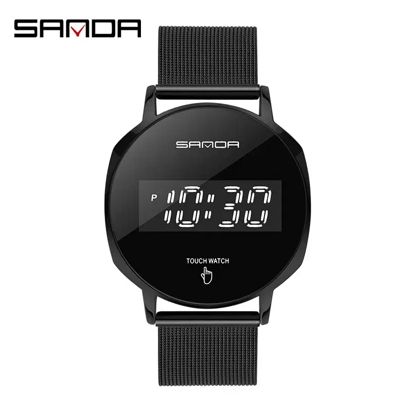Sanda Smart Touch Watch Blue Digital Display - Image 9