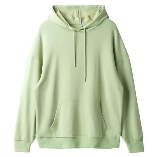 Light Blue Fleece Hoodie with Front Pocket - Image 10