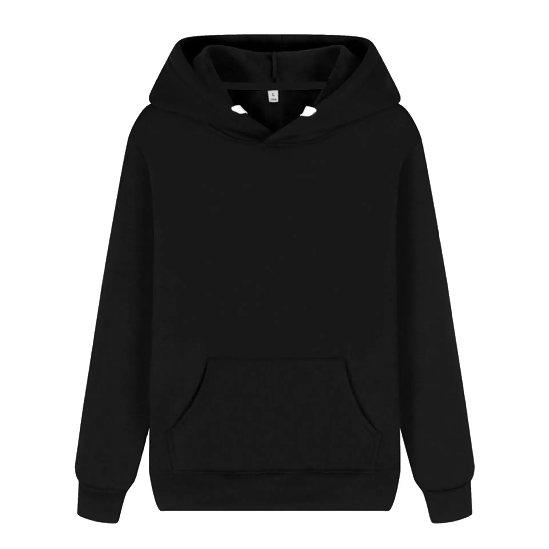 Light Blue Fleece Hoodie with Front Pocket - Image 21