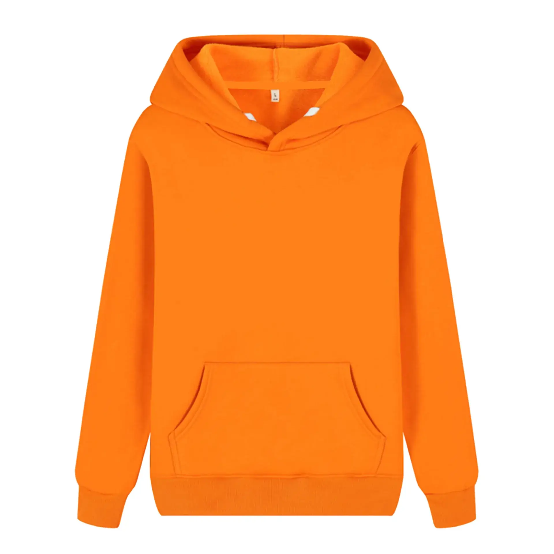 Light Blue Fleece Hoodie with Front Pocket - Image 22