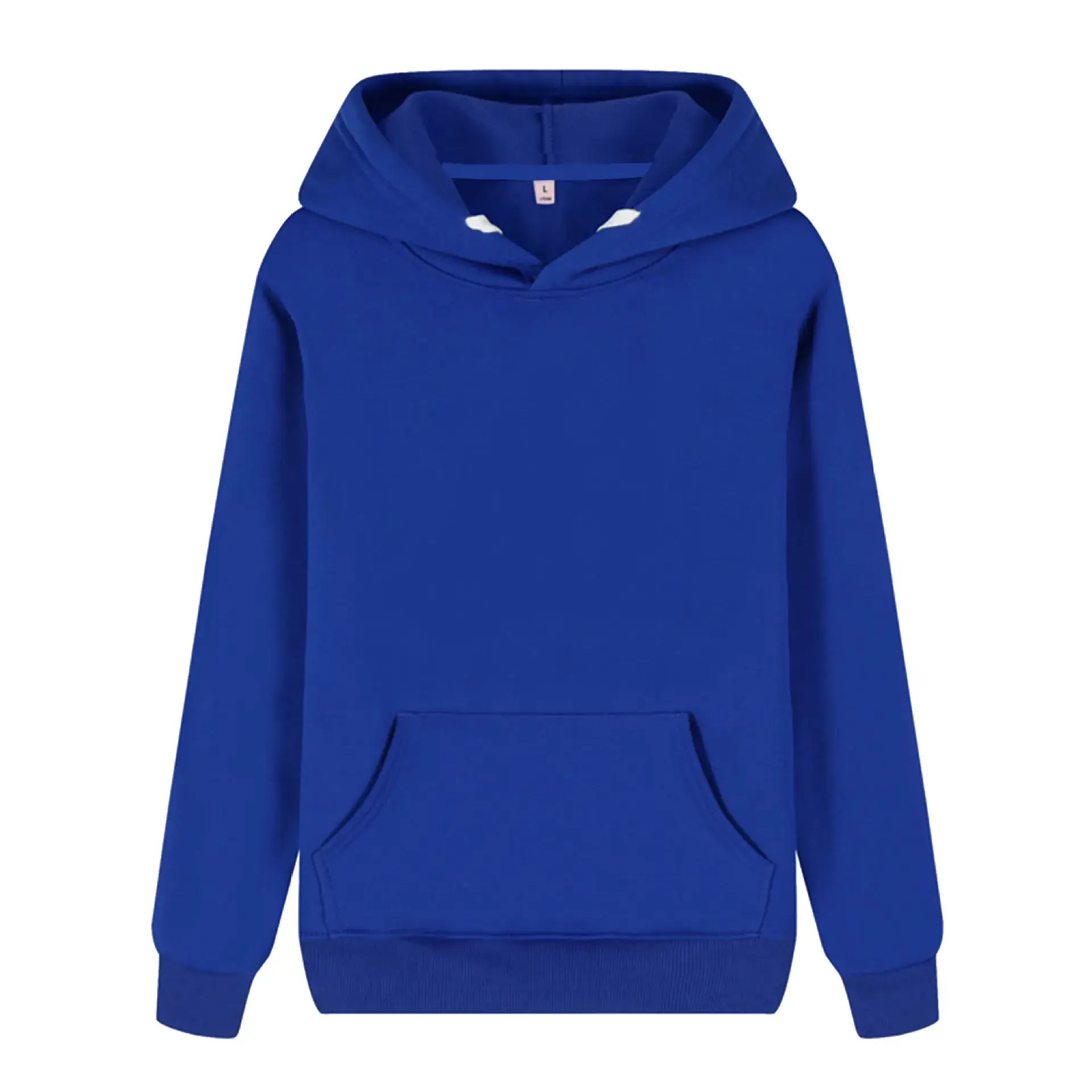 Light Blue Fleece Hoodie with Front Pocket - Image 23