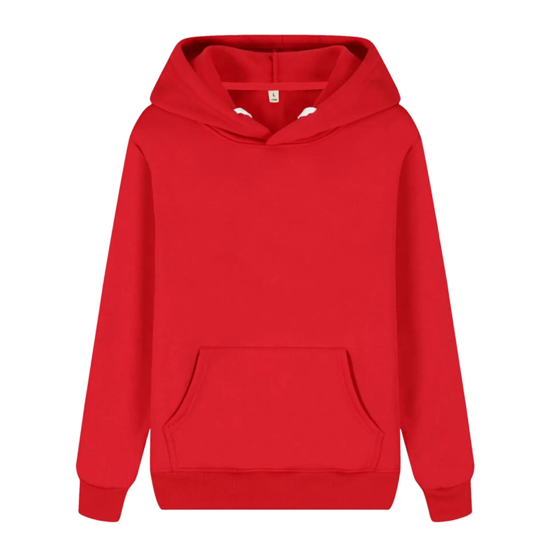 Light Blue Fleece Hoodie with Front Pocket - Image 25