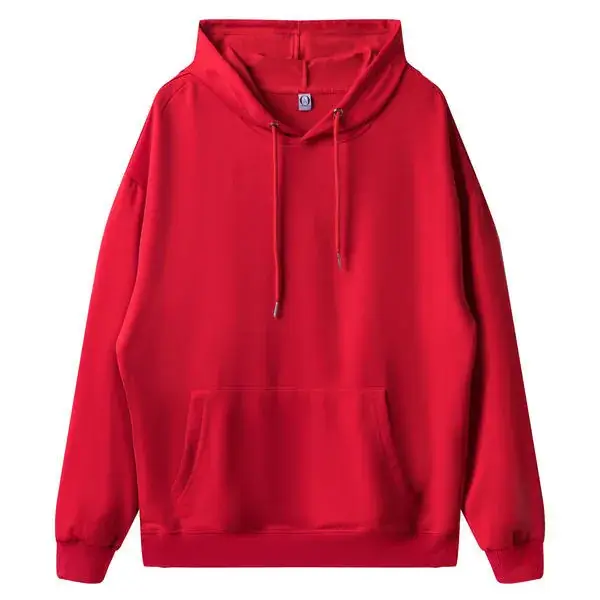 Light Blue Fleece Hoodie with Front Pocket - Image 3