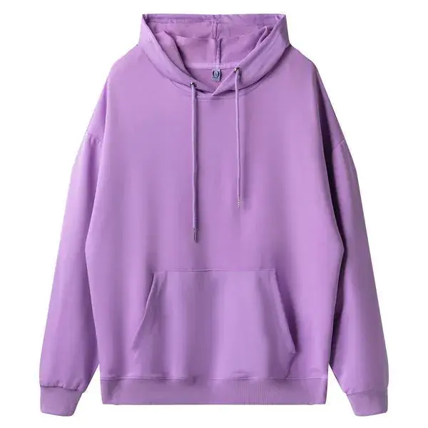 Light Blue Fleece Hoodie with Front Pocket - Image 4