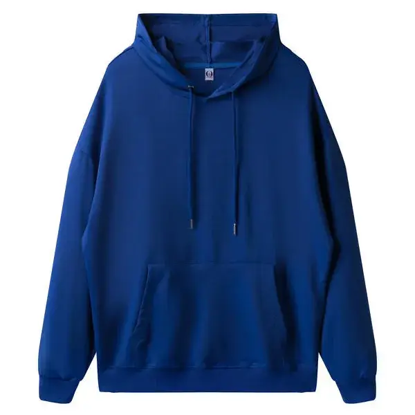 Light Blue Fleece Hoodie with Front Pocket - Image 6