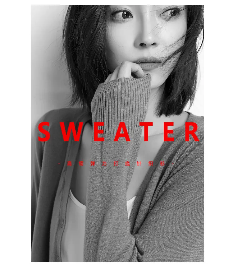 2025 Spring V-Neck Loose Sweater Coat Women — feature 2