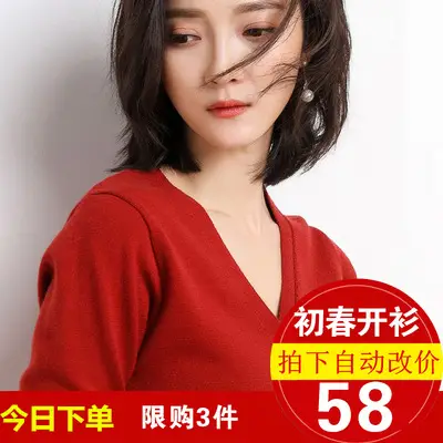 2025 Spring V-Neck Loose Sweater Coat Women - Image 2