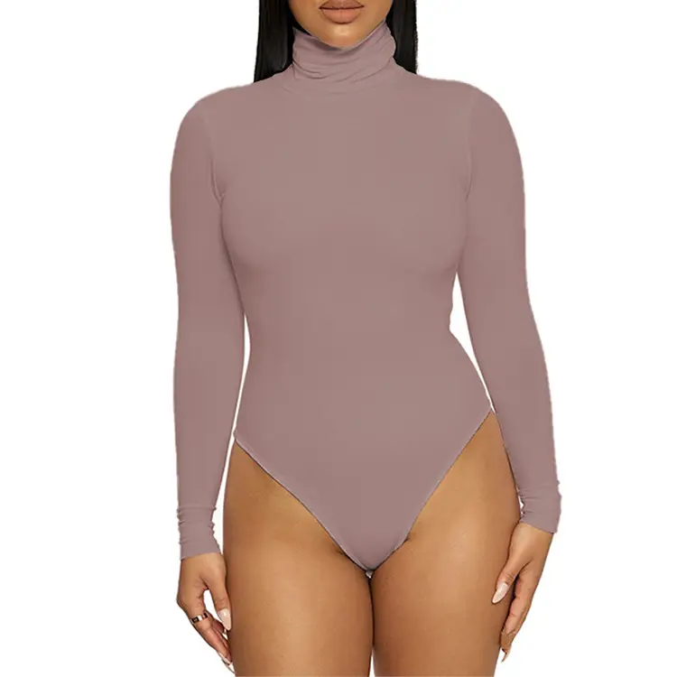 2025 Women's Cross-border Bottoming Slim-fit Bodysuit Yellow - Image 7