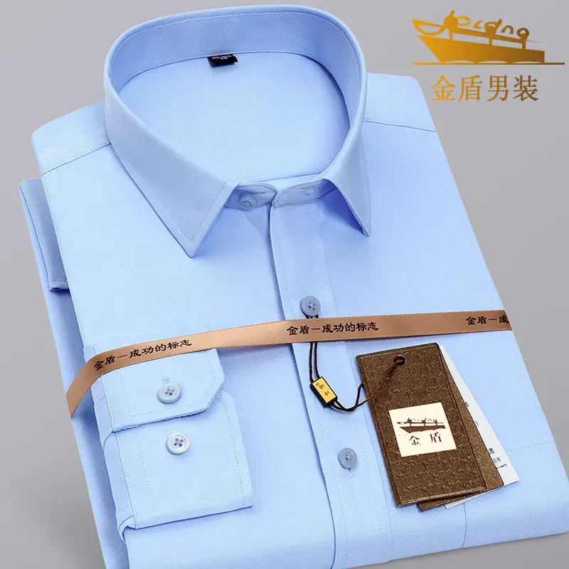 Men's Black Long Sleeve Formal Shirt with Button Front - Image 6