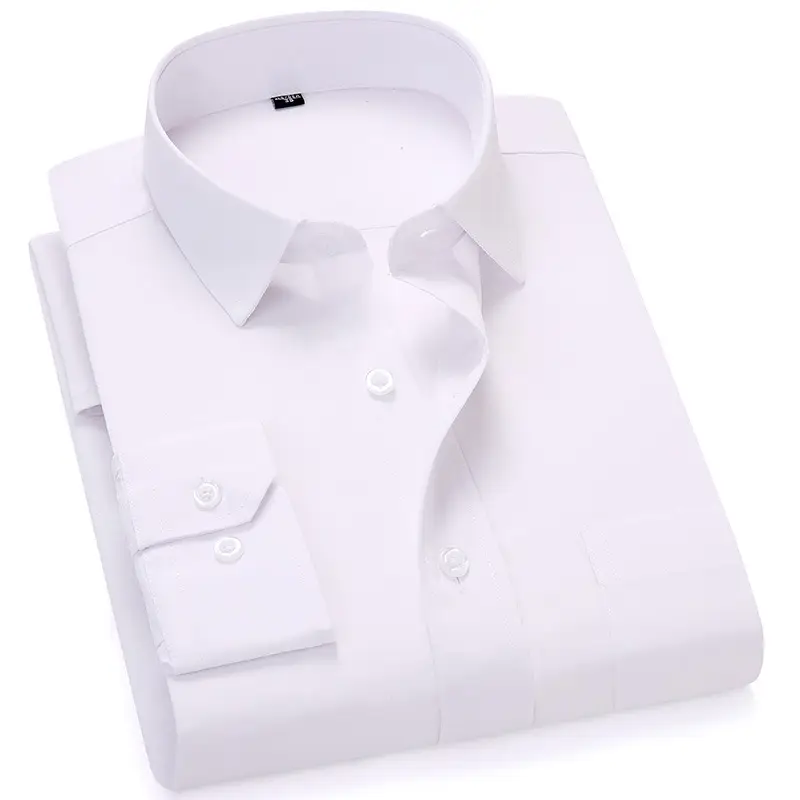 Men's Black Long Sleeve Formal Shirt with Button Front - Image 2
