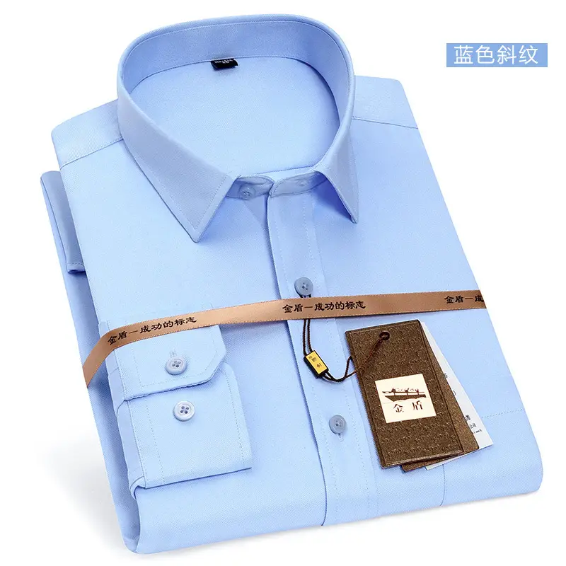 Men's Black Long Sleeve Formal Shirt with Button Front - Image 3