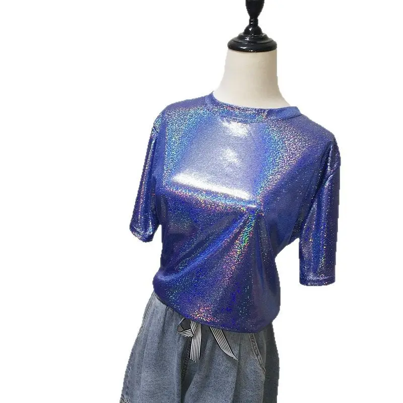 2020 New Summer Underwear Missing Bright Silk T-Shirt Women - Image 11