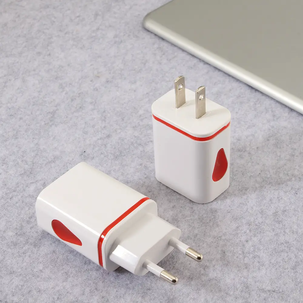 Dual USB Phone Charger with LED Light & European Plug - Image 2