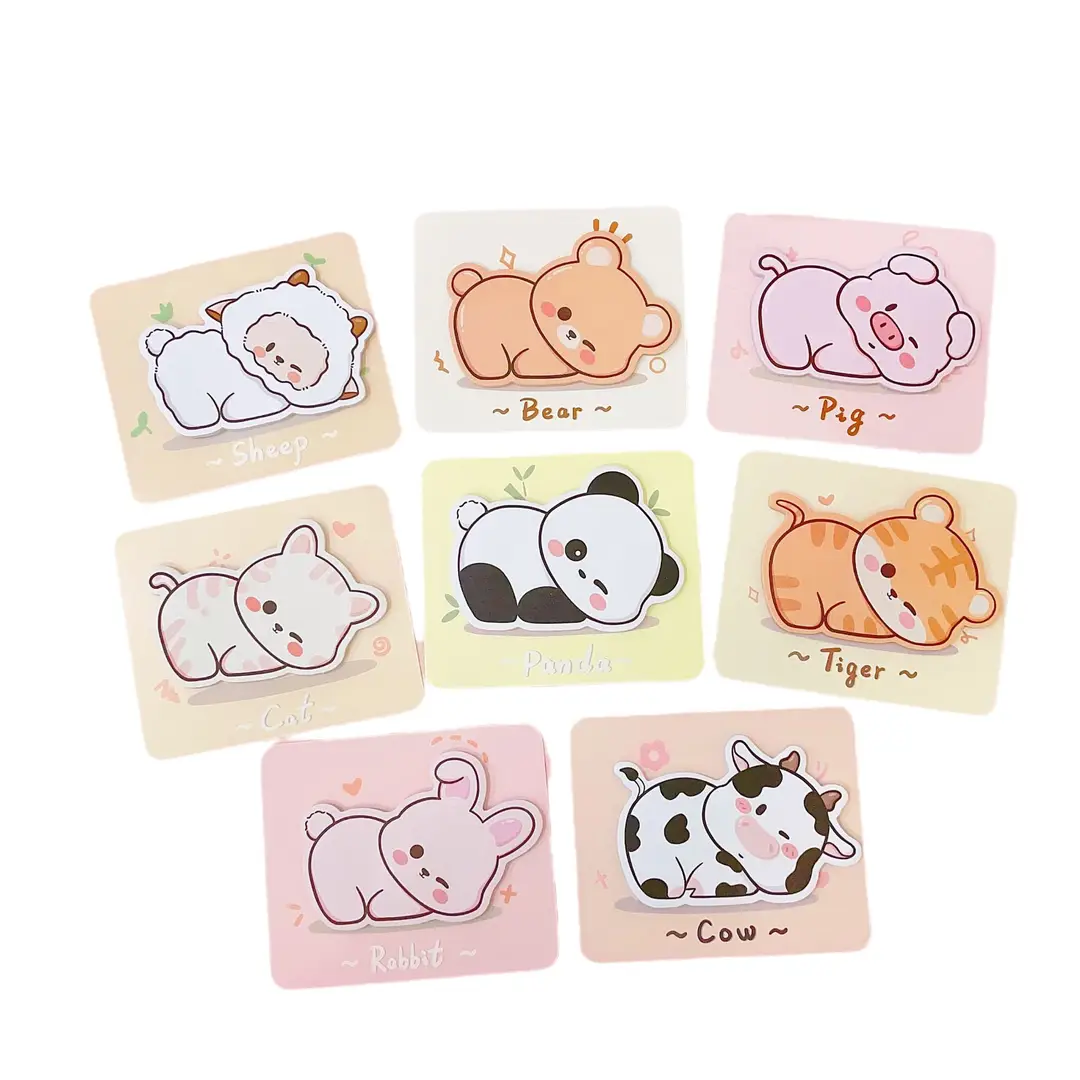 Cute animal lying sticky note South Korea Cartoon creative note book refrigerator door N times stickers Taobao small gift wholesale