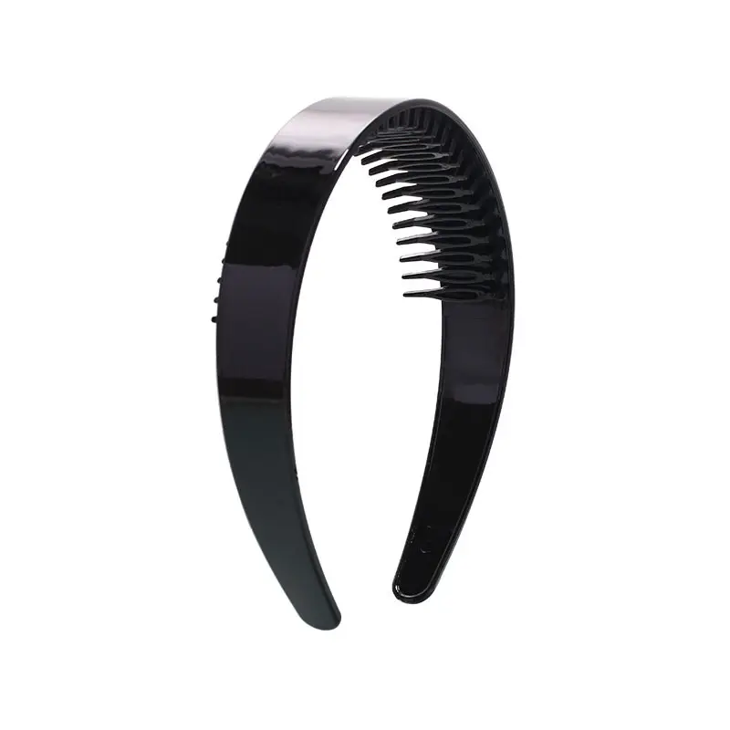 Black Painted Hairband Long Teeth 2.5cm Women's - Image 3