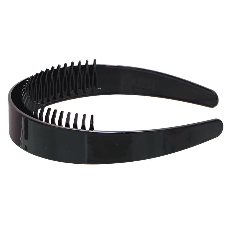 Black Painted Hairband Long Teeth 2.5cm Women's - Image 4