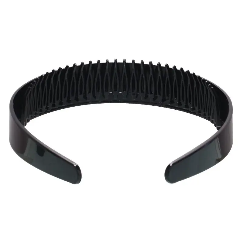 Black Painted Hairband Long Teeth 2.5cm Women's - Image 6
