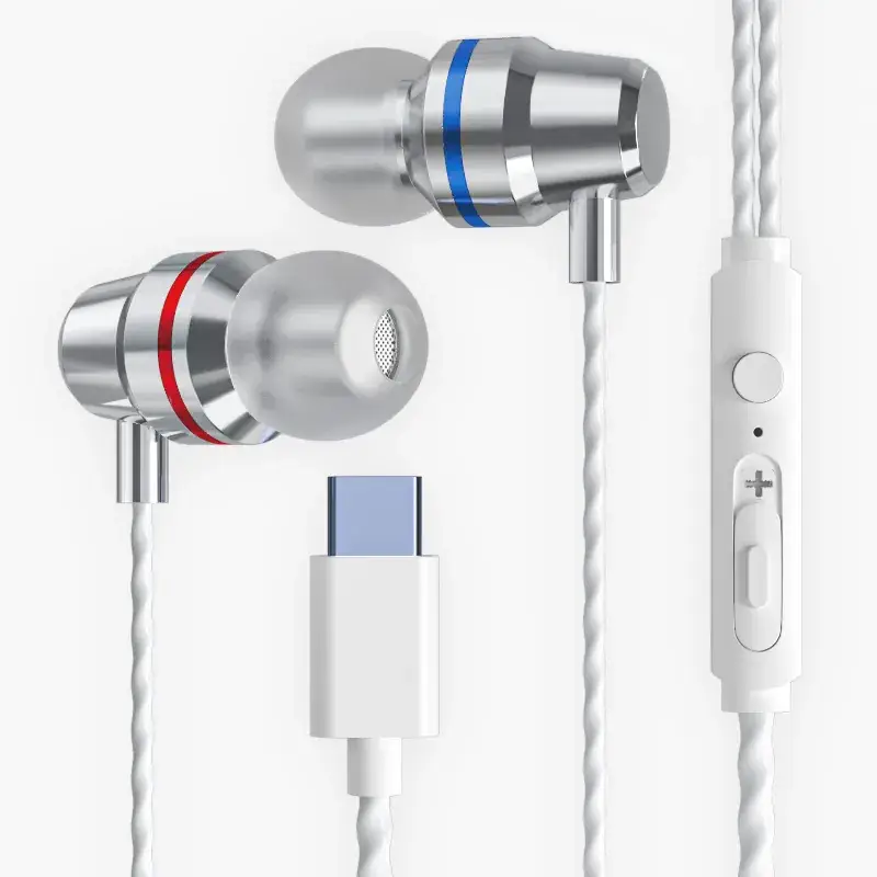 Heavy Bass Metal Type-C In-Ear Headphones for Huawei Xiaomi - Image 6
