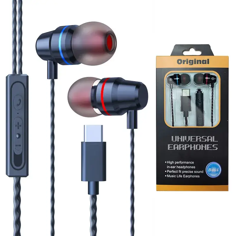 Heavy Bass Metal Type-C In-Ear Headphones for Huawei Xiaomi - Image 14