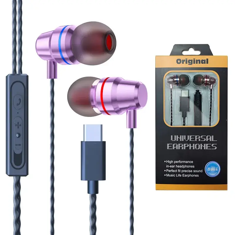 Heavy Bass Metal Type-C In-Ear Headphones for Huawei Xiaomi - Image 17