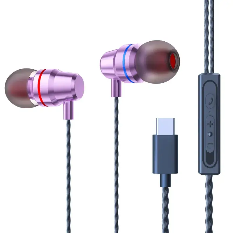 Heavy Bass Metal Type-C In-Ear Headphones for Huawei Xiaomi - Image 8