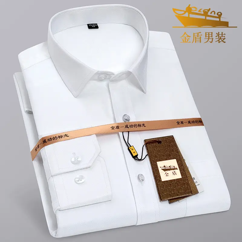 Jin Dun Men's Long Sleeve Business Shirt Light Blue - Image 2