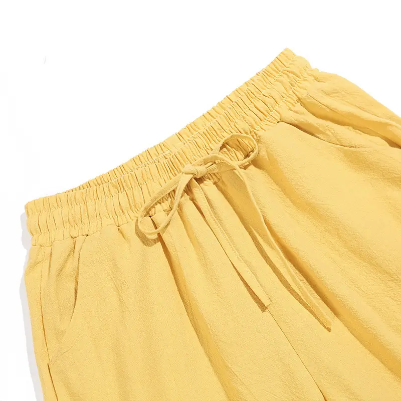Women Cotton Harem Pants Black Spring Summer Loose Fit - Image 13
