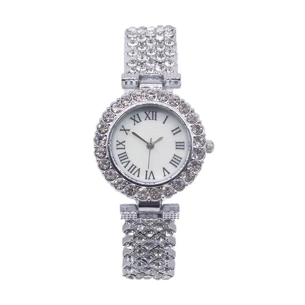 Women's Diamond Bracelet Watch Set with Chain - Image 4