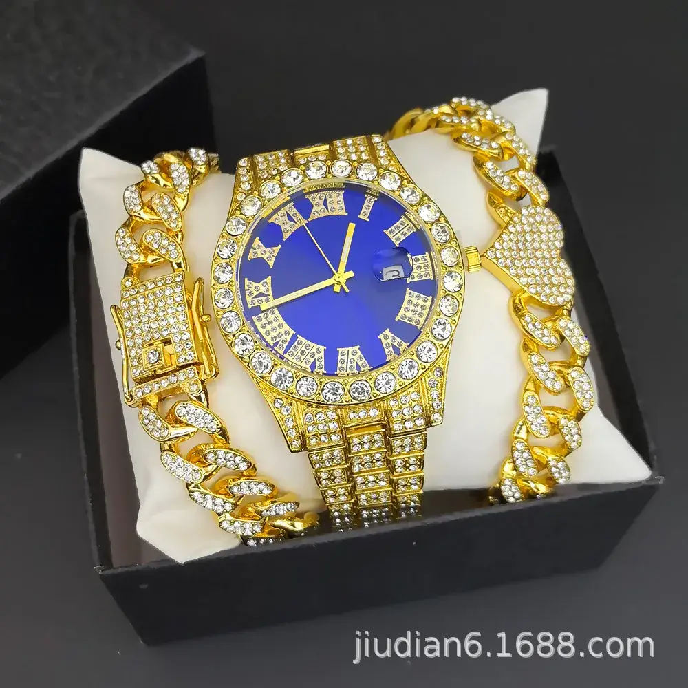 Women's Diamond Bracelet Watch Set with Chain — feature 14