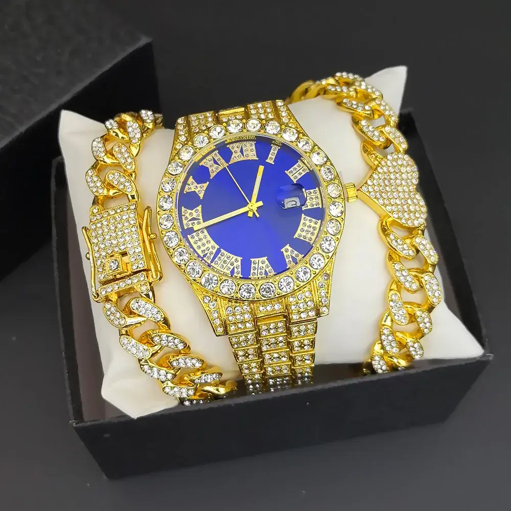 Women's Diamond Bracelet Watch Set with Chain — feature 15