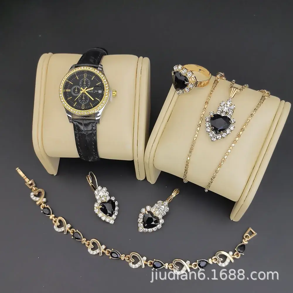 Women's Diamond Bracelet Watch Set with Chain - Image 18