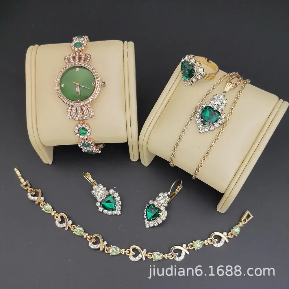 Women's Diamond Bracelet Watch Set with Chain - Image 20
