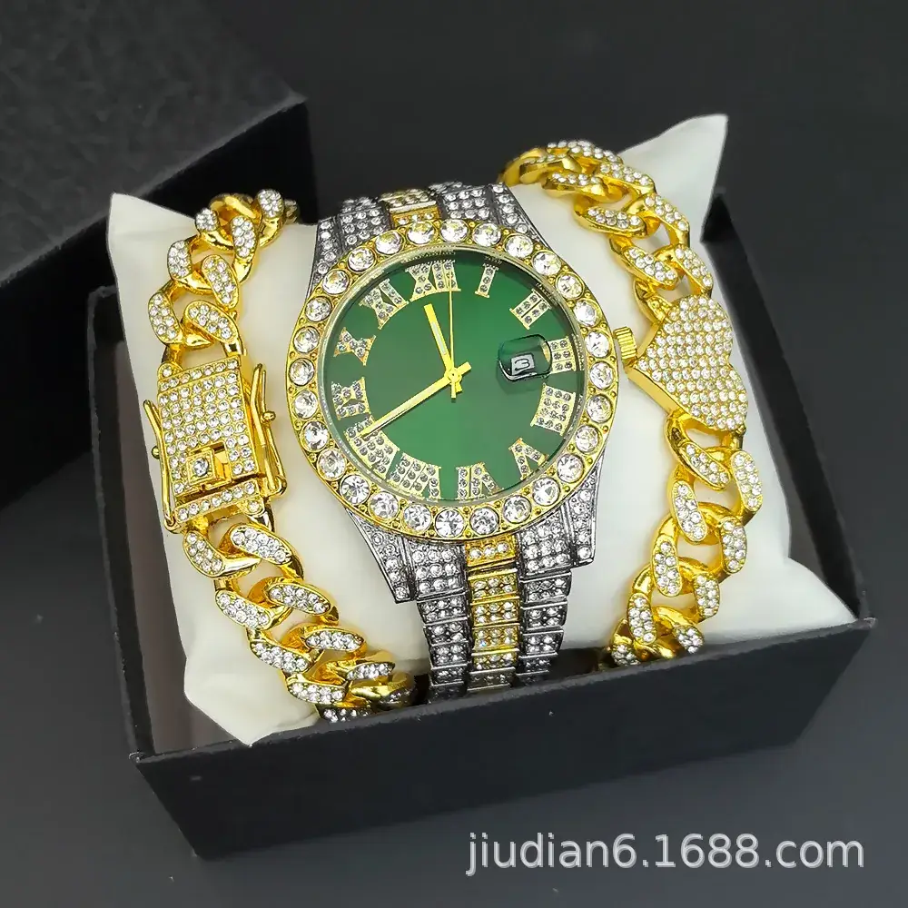Women's Diamond Bracelet Watch Set with Chain - Image 22