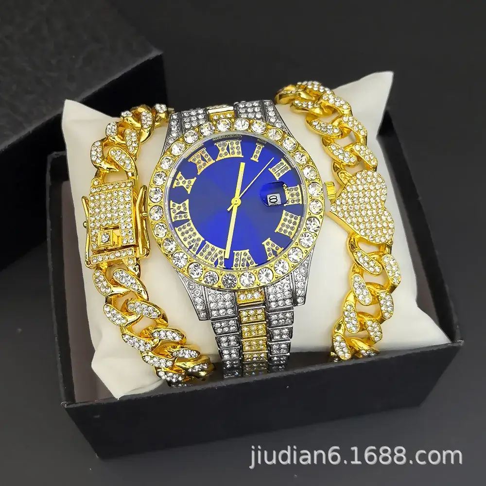 Women's Diamond Bracelet Watch Set with Chain - Image 23