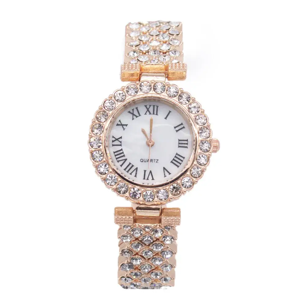 Women's Diamond Bracelet Watch Set with Chain - Image 3