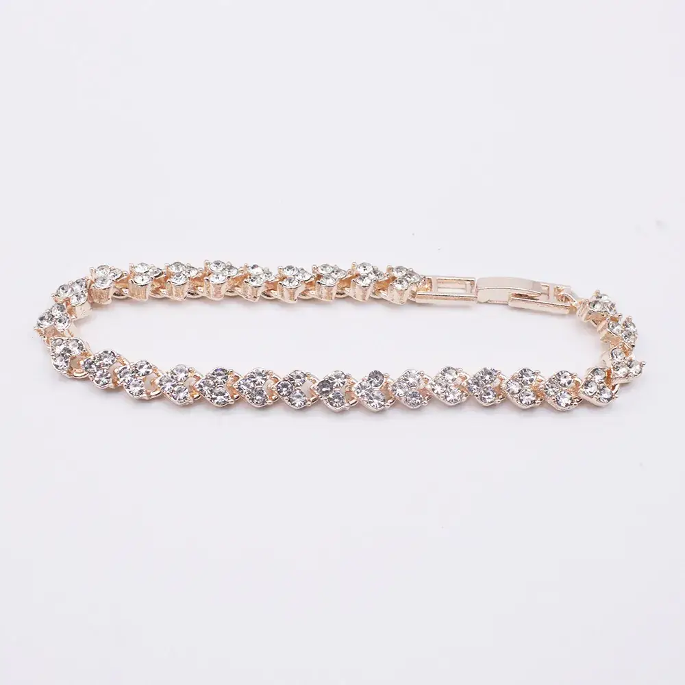 Women's Diamond Bracelet Watch Set with Chain - Image 6