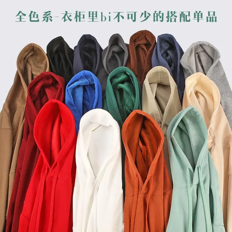 Blue Fleece Hoodie Long Sleeve Fitted Winter - Image 25