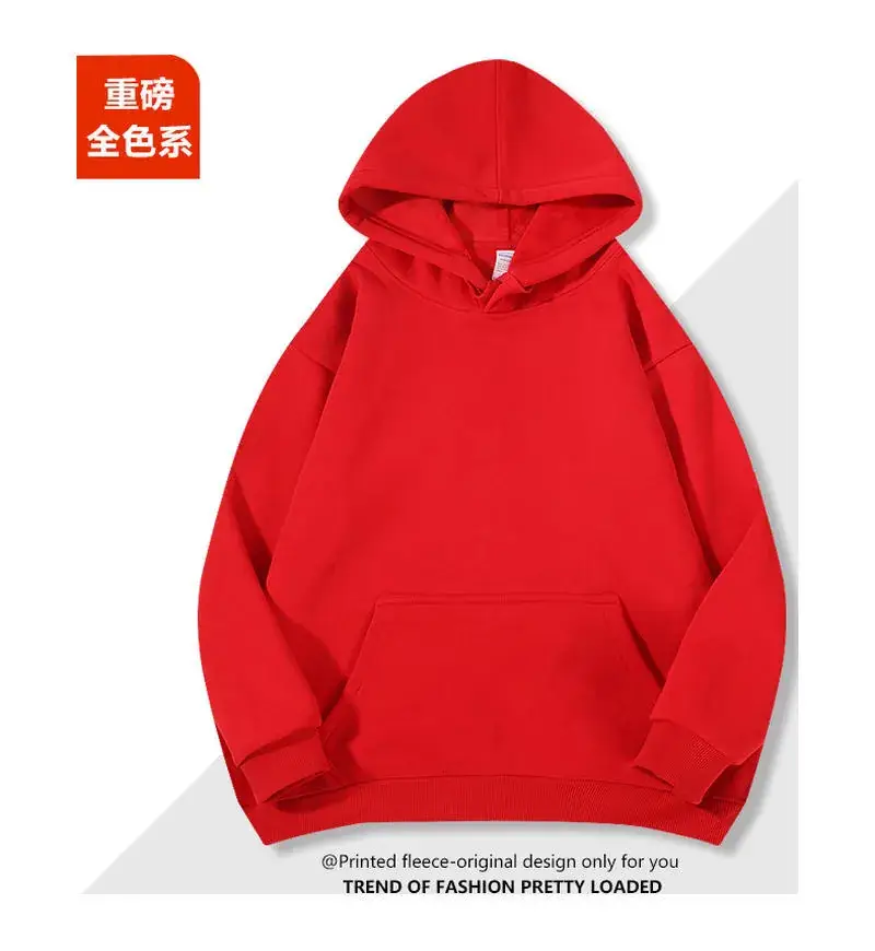 Blue Fleece Hoodie Long Sleeve Fitted Winter - Image 17