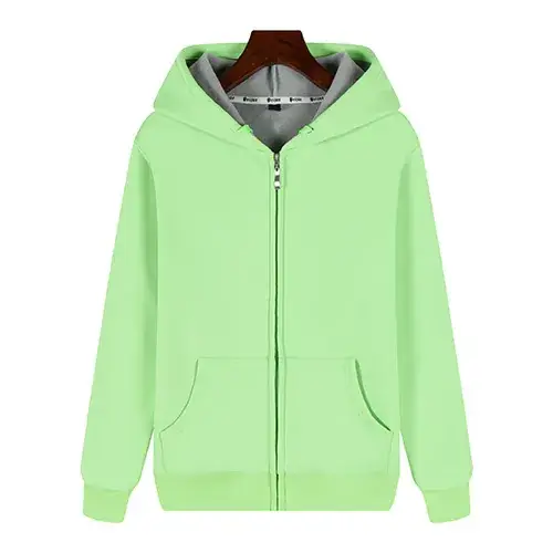 Men Grey Full Zip Hoodie Pure Cotton - Image 14