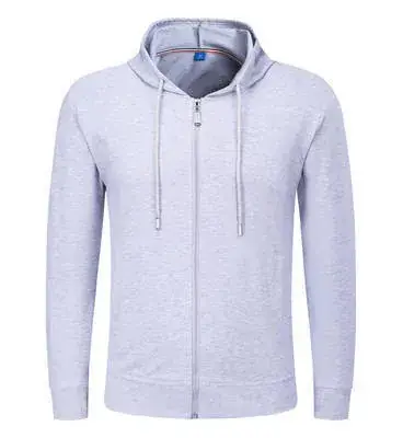 Men Grey Full Zip Hoodie Pure Cotton - Image 10