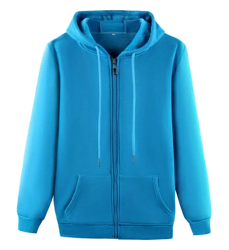 Men Grey Full Zip Hoodie Pure Cotton - Image 11