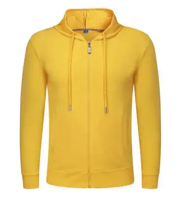 Men Grey Full Zip Hoodie Pure Cotton - Image 2