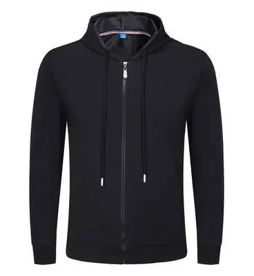 Men Grey Full Zip Hoodie Pure Cotton - Image 3