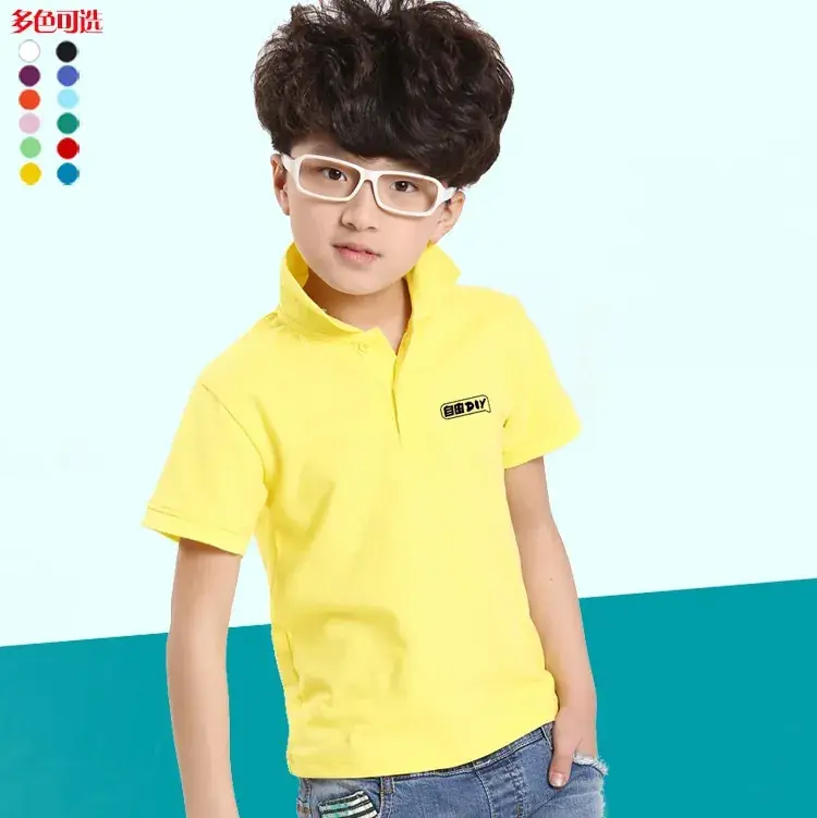 Children's Pink Cotton Polo Shirt for Kindergarten Class - Image 25