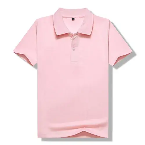 Children's Pink Cotton Polo Shirt for Kindergarten Class - Image 6