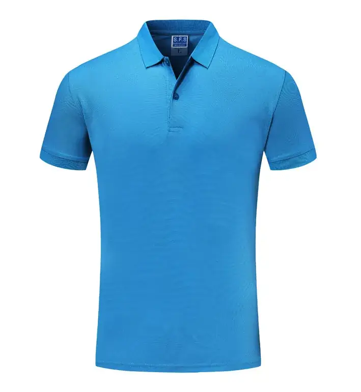 Light Blue Polo T-Shirt for Men Short Sleeve - Image 23