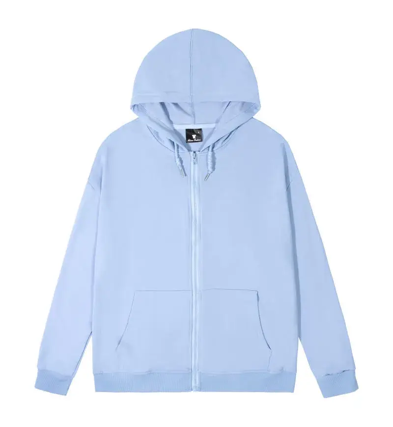 Blue Full-Zip Hoodie with Fleece Lining - Image 14