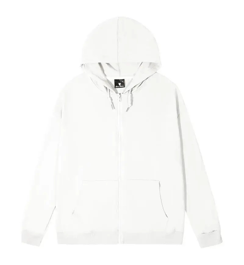 Blue Full-Zip Hoodie with Fleece Lining - Image 3