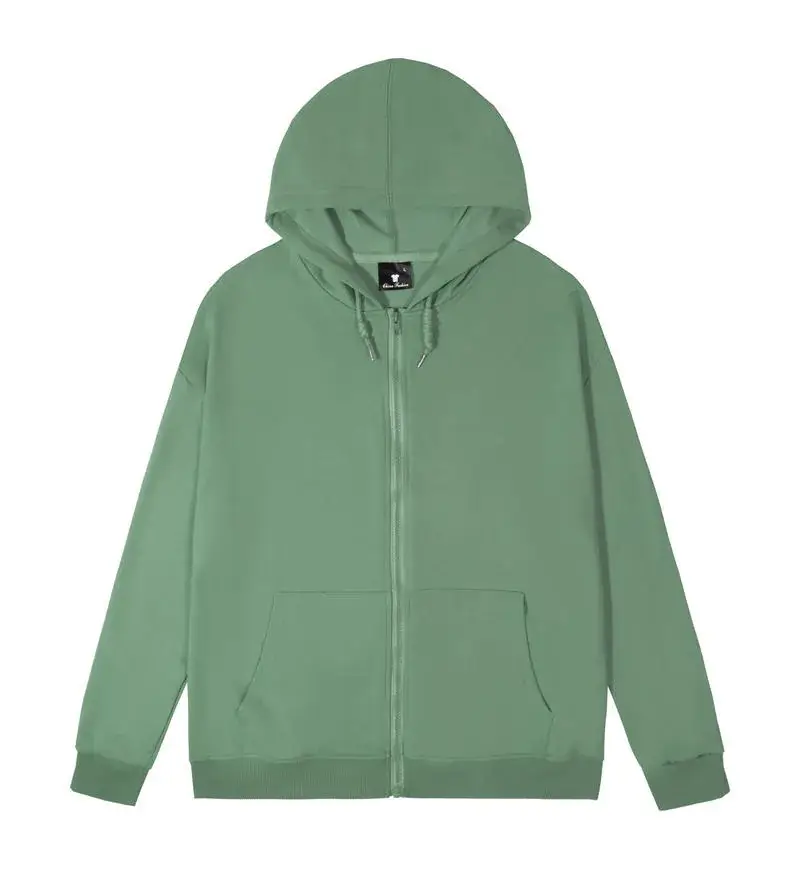 Blue Full-Zip Hoodie with Fleece Lining - Image 4